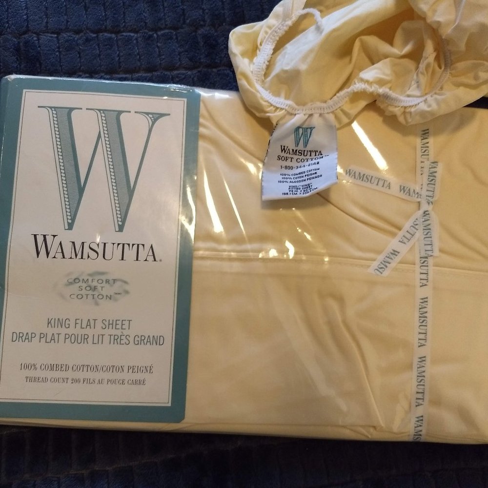 Wamsutta King yellow sheet set NWT